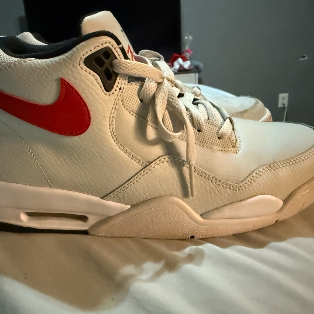 Nike Air Flight White And Black Sneakers-Used - image 4